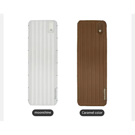 Матрас туристический одноместный надувной Naturehike CNK2450WS035, 198х68х9.5 см, коричневый со встроенной помпой для надувания. - фото 2