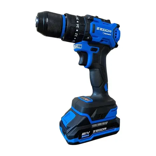 Шуруповерт ударный аккумуляторный бесщеточный Zegor CDAX-21BLH/21В/2 скорости/2 батареи 21В 2Ач/реверс/подсветка/кейс - фото 1
