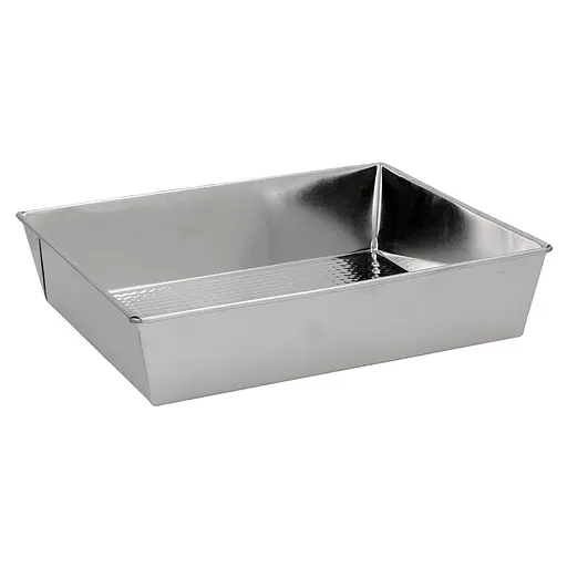 Противень гофрированный форма для выпечки прямоугольный многоразовый с рифленым дном 37х25х5.7 см, SNB Серый 86795 - фото 1