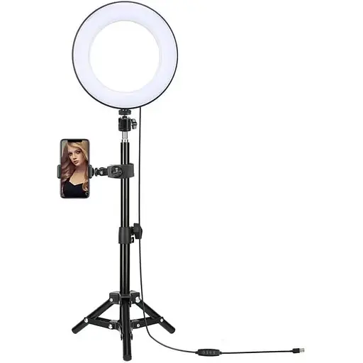 Лампа 8" на штативі з пультом Bluetooth Тримач із кільцевим освітленням MY108 - фото 1