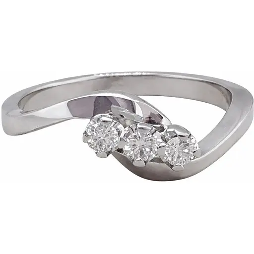 Золотое кольцо с бриллиантами.103502 16,5 - фото 1