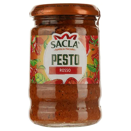 Набір: соус Sacla Песто з в'яленими томатами 190 г + вироби макаронні Reggia Vermicelli 500 г - фото 2