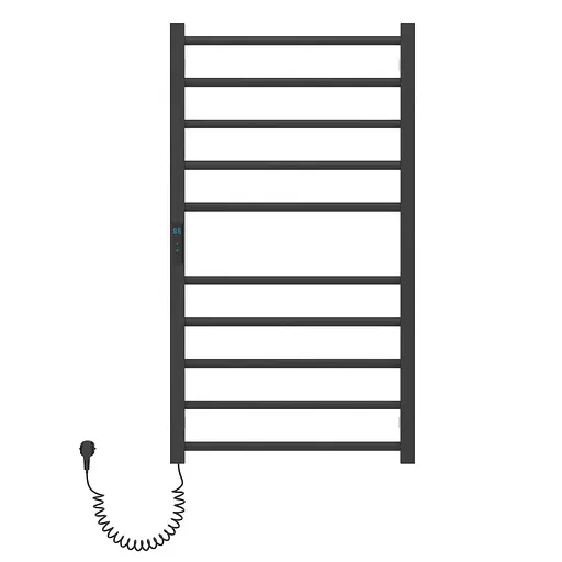 Электрический полотенцесушитель Volle Campo 500*900мм de la noche 9210.000104, Чорный матовый, Левое, Электронный - фото 1