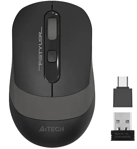 Бездротова миша A4Tech FG10CS Air2 Silent Stone Grey (FG10CS Air2 (Stone Grey)) - фото 1