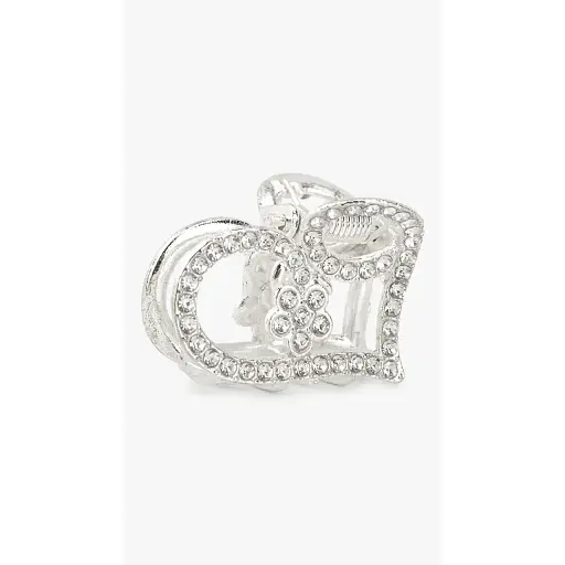 Заколка-краб для девочки Polin 3432B-8 Серьга Серебряный - фото 1