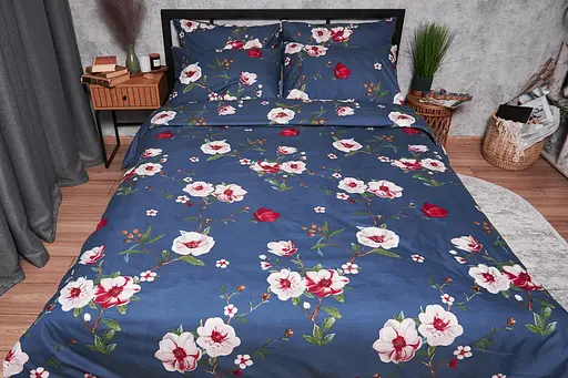Комплект постільної білизни Moon&Star Полісатин Premium Bush Peony сімейний 2х160х220 см наволочки 2х40х60 см - фото 3