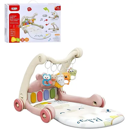 Дитяча каталка-ходунки Limo Toy 368-65R з килимком, світловими та звуковими ефектами