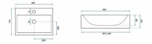 Умивальник Rea Xara N накладний білий REA-U0140, Білий - фото 5