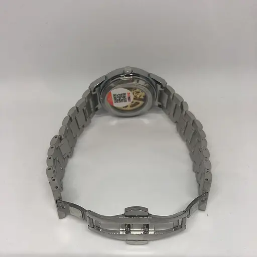 Мужские часы скелетон Skmei М030 механические (Серебристые) - фото 3