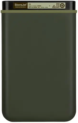 Накопитель Transcend внешний HDD 2.5` USB 2.0TB StoreJet 25M3 Military Green Slim (TS2TSJ25M3G) - фото 4