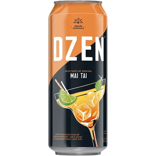 Слабоалкогольний напій Dzen зі смаком коктейлю Mai Tai 7% 0.5 л з/б