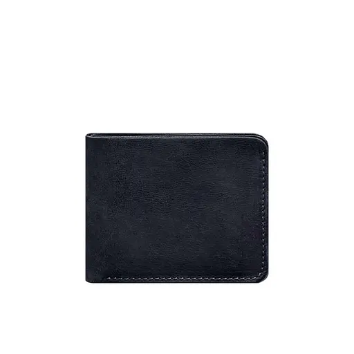 Кожаный портмоне 4.4 (с зажимом) синий Crazy Horse - фото 6