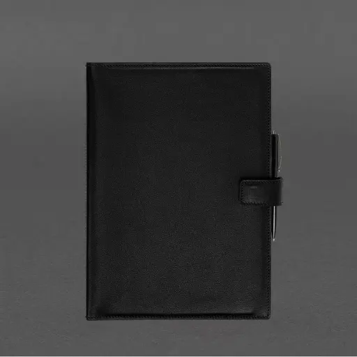 Кожаный блокнот А4 (софт-бук) 9.2 черный краст - фото 7