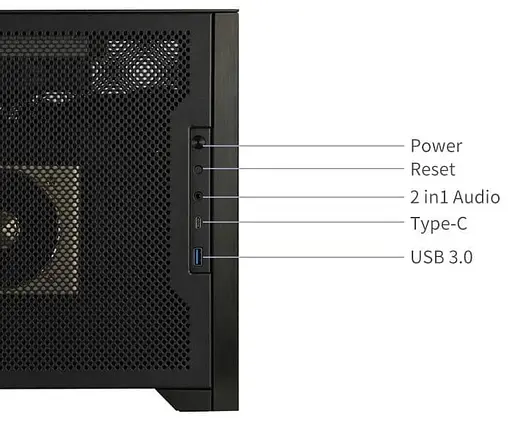 Корпус ALmordor Sharky 170I ITX Black (ALS170IBK) без блока питания - фото 8