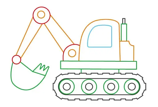 Розмальовка з підказкою. Великі машини - фото 5