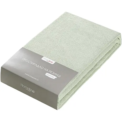 Простыня махровая на резинке Home Line 90x200х20 см оливковый (193948)
