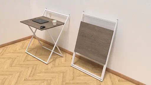 Стол трансформер Компакт 3 750x790x720 Белый металл ДСП Дуб Сонома Трюфель 16 мм FRD-104687 - фото 5