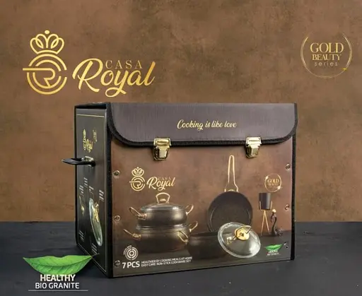 Набір каструль Casa Royal Gold Beaty G-UKR2020 із покриттям Bio Granit Чорний - фото 10