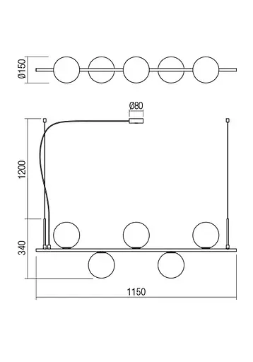Подвесной светильник Redo TALIS SU 5X28W E14 BRONZE (4.1.1) 01-1635 - фото 2