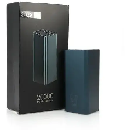 Зовнішній акумулятор для заряджання KP PD-65 Power Bank з електронним екраном 20000 mAh 65 Вт Чорний - фото 1