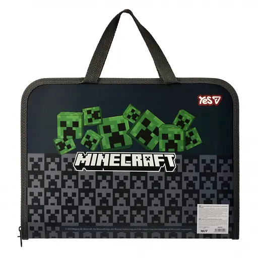 Папка - портфель Yes FC на блискавці з тканинними ручками Minecraft.Creepers (492355) - фото 4