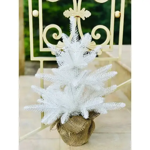 Ялинка Hvoya Classic лита у мішковині 50 см біла - фото 2