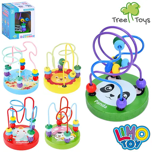 Деревянная игрушка Лабиринт на проволоке, 11 см, слово на английском (в ассортименте) - фото 2