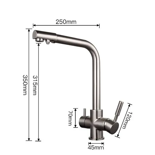 Змішувач для кухні Frap F4352-5 - фото 2