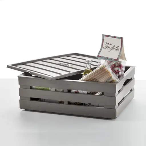 Ящик для хранения Tina Box с крышкой 41x31x15h серо-бежевый - фото 5