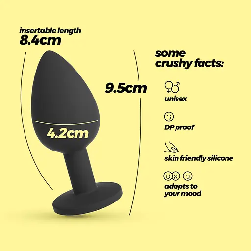 Анальна пробка Crushious Camileo L 9.5 см чорний - фото 6