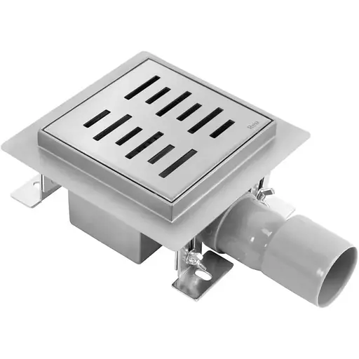 Трап для душа Rea Line 12x12 nickiel brushed REA-G6204 - фото 1