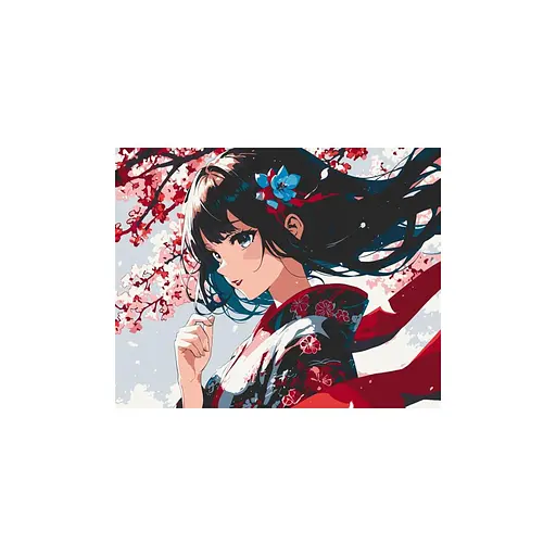 Картина по номерам ArtCraft Девушка с сакурой 40х50 см (16107-AC)