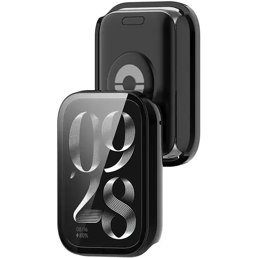 Чехол-накладка DK для Xiaomi Mi Smart Band 9 Pro Пластик Gloss Glass Full Cover (black) - фото 2