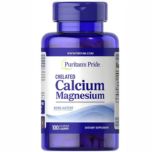 Минеральный комплекс Puritans Pride Calcium Magnesium Chelated 100 капсул