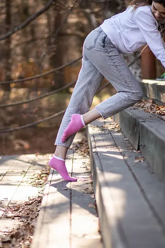 Набор носков 3 пары короткие бесшовные ORGANIC cotton JILL ANTONY 36-39 - фото 5