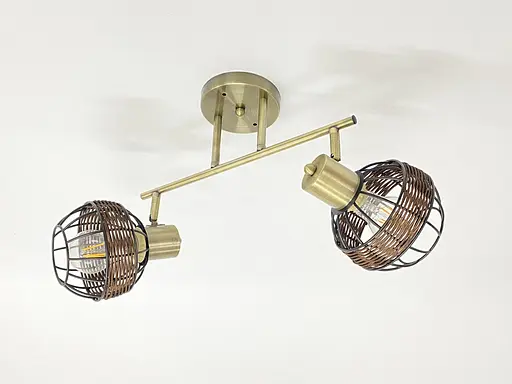 Стельова люстра на 2 плафони 91180L/2 бронза