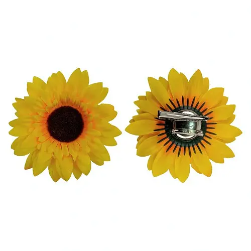 Брошка-заколка Подсолнух - фото 1