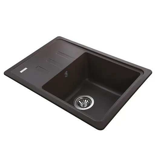Гранитная мойка Globus Lux Mono коричневый 620x435мм А0006, Коричневый - фото 4