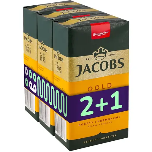 Кофе молотый Jacobs Gold натурально жареный 250 г х 3 шт. 