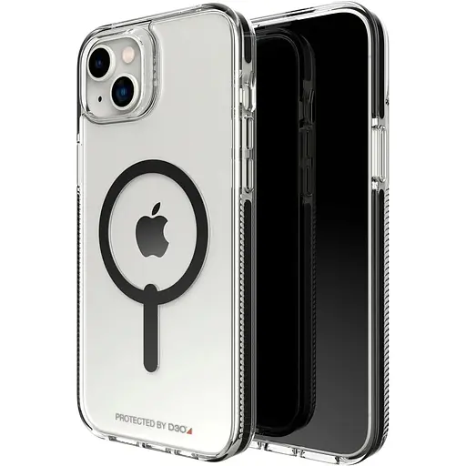 Протиударний чохол Gear4 Piccadilly MagSafe для iPhone 13 / iPhone 14 (6.1") Прозорий Black (702010126) - фото 7