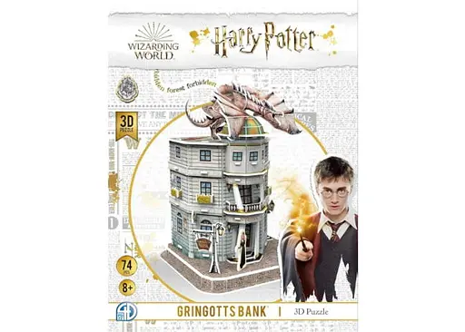Пазл 4D Puzz 3D Банк Гринготтс Гарри Поттер Gringotts Bank Set 3D puzzle 74 эл. (4dpuz005) - фото 2