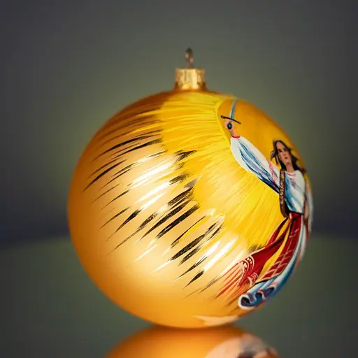 Набір ялинкових прикрас Різдвяні історії Незламні в дерев'яній коробці скло (4820001113068) - фото 7