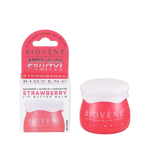 Бальзам Biovene для сухих губ зволож. з полуницею та ніацинамідом 8 г - фото 1