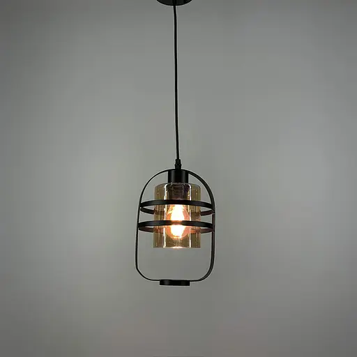 Чорний підвіс в стилі Лофт Line.F Колір плафона Графітовий - фото 6