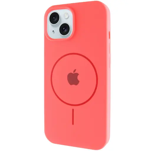 Чехол Silicone Case Full Protective AA with MagSafe для Apple iPhone 14 Plus 6.7 Арбузный/Watermelon red