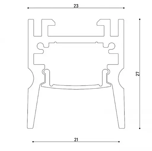 LED профиль подвесной с рассеивателем PC, 2м KLOODI KLP176 2 BK - фото 2