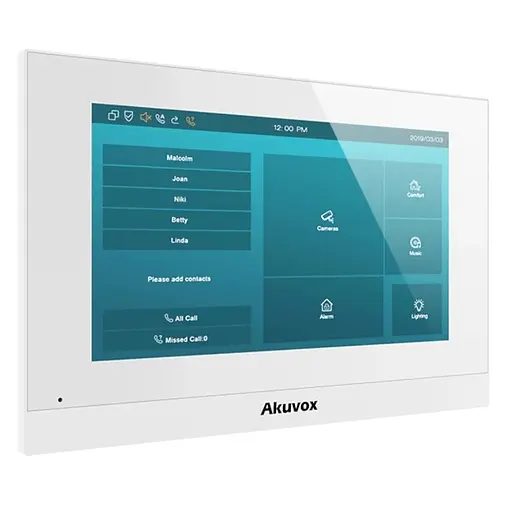 Відеодомофон 7” WiFi Akuvox C313W White SIP Linux Bluetooth (87-00008) - фото 3