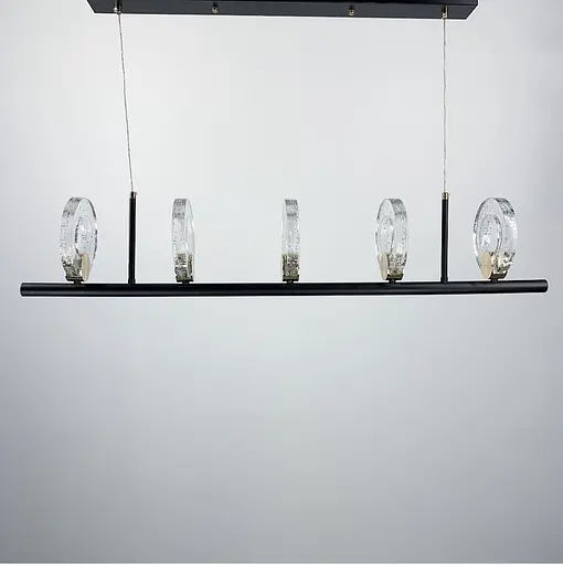 Стильная удлиненная люстра в черном каркасе Line.F G 068/5L - фото 4
