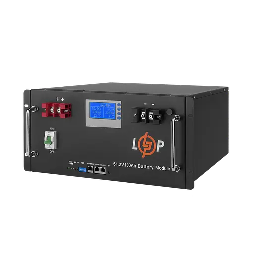 Акумулятор LP LiFePO4 48V (51,2V) - 100 Ah (5120Wh) (Smart BMS 100A) з LCD RM - фото 2
