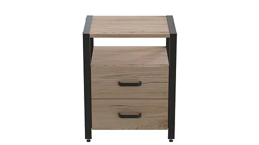 Тумба універсальна Ferrum-decor Вів'єн 2/2 50x41x40 чорний ДСП Дуб Сан-Марино 16мм (FRD-104157) - фото 4